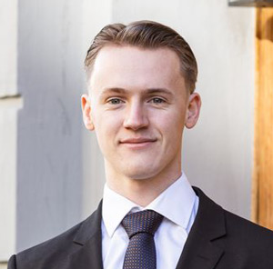 Illustrerat porträtt av silhuetten av en man